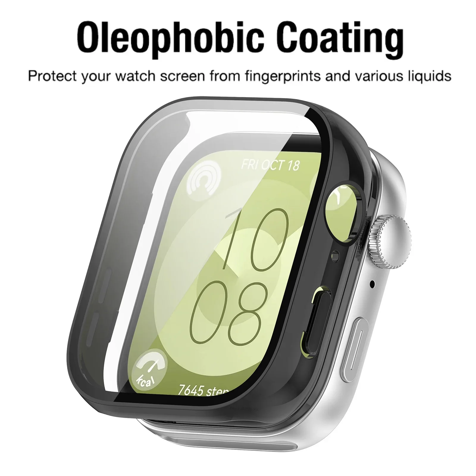 Cristal templado y funda para Huawei Watch Fit 3, cubierta protectora de cobertura completa, parachoques para Huawei Fit3, accesorios protectores de pantalla