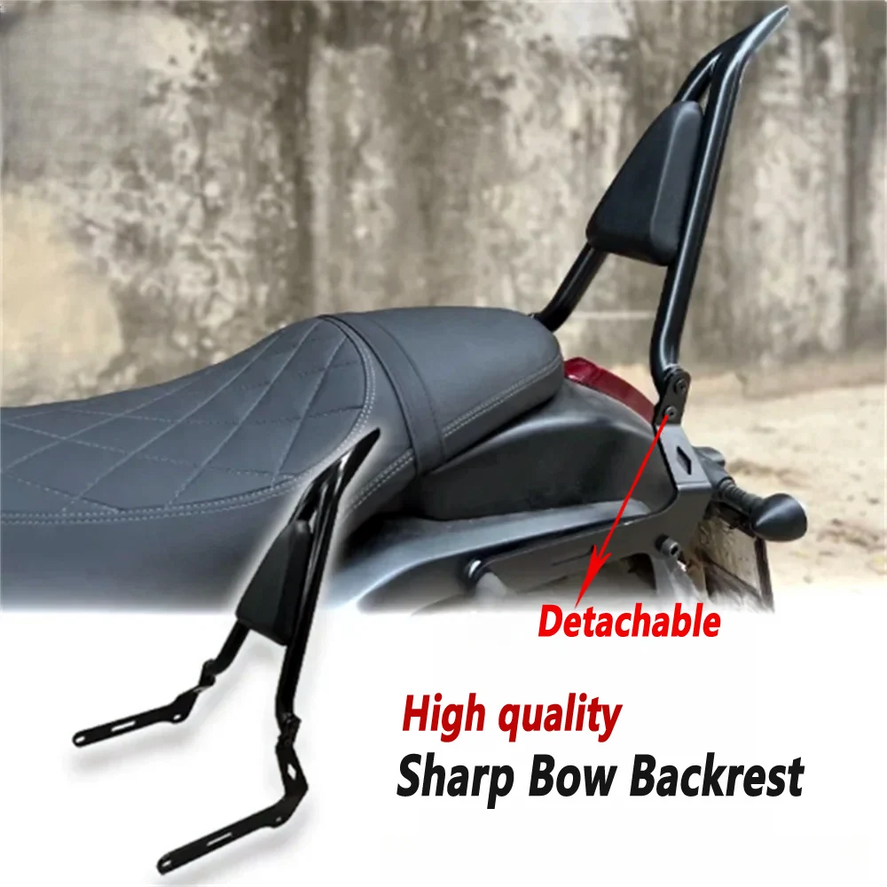 High quality backrest For QJMOTOR SRV250 SRV300 SRV300S Flash 300 backrest quick detachable pointed bow backrest rear armrest