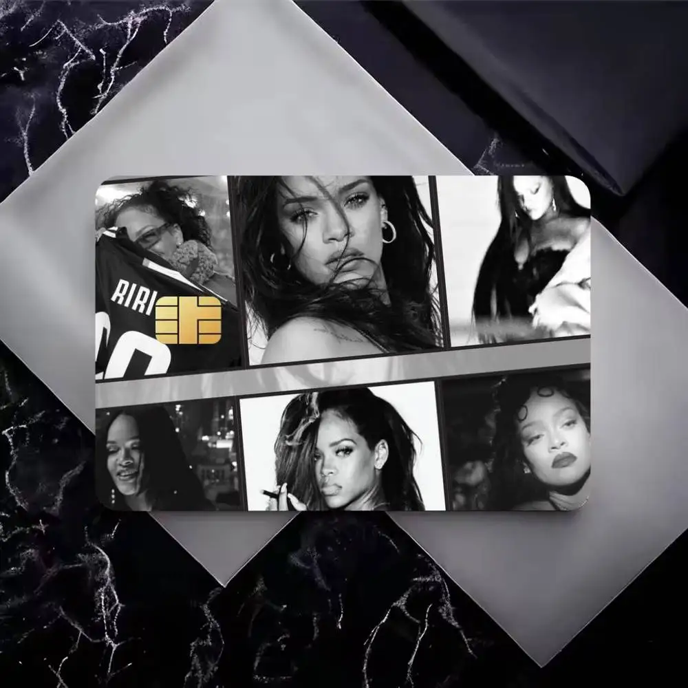 Singer R_RihannaS  High‑Res Game Chip Decals Credit Card Mini Waterproof Vinyl Ornament Useful Gift