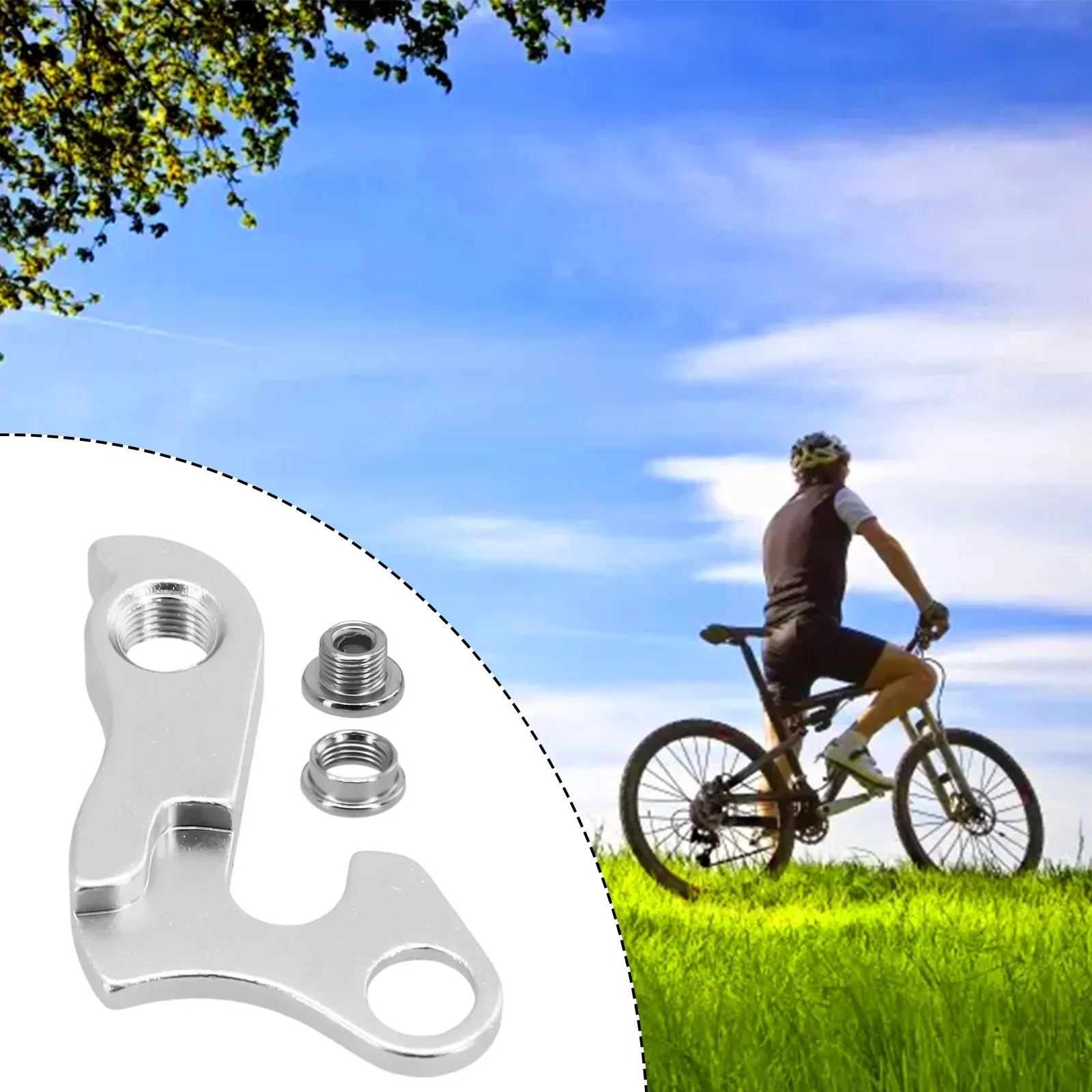 Derailleur de metal resistente cabide montagem prata engrenagem conversor adaptador peças porca substituição ciclismo bicicleta mtb