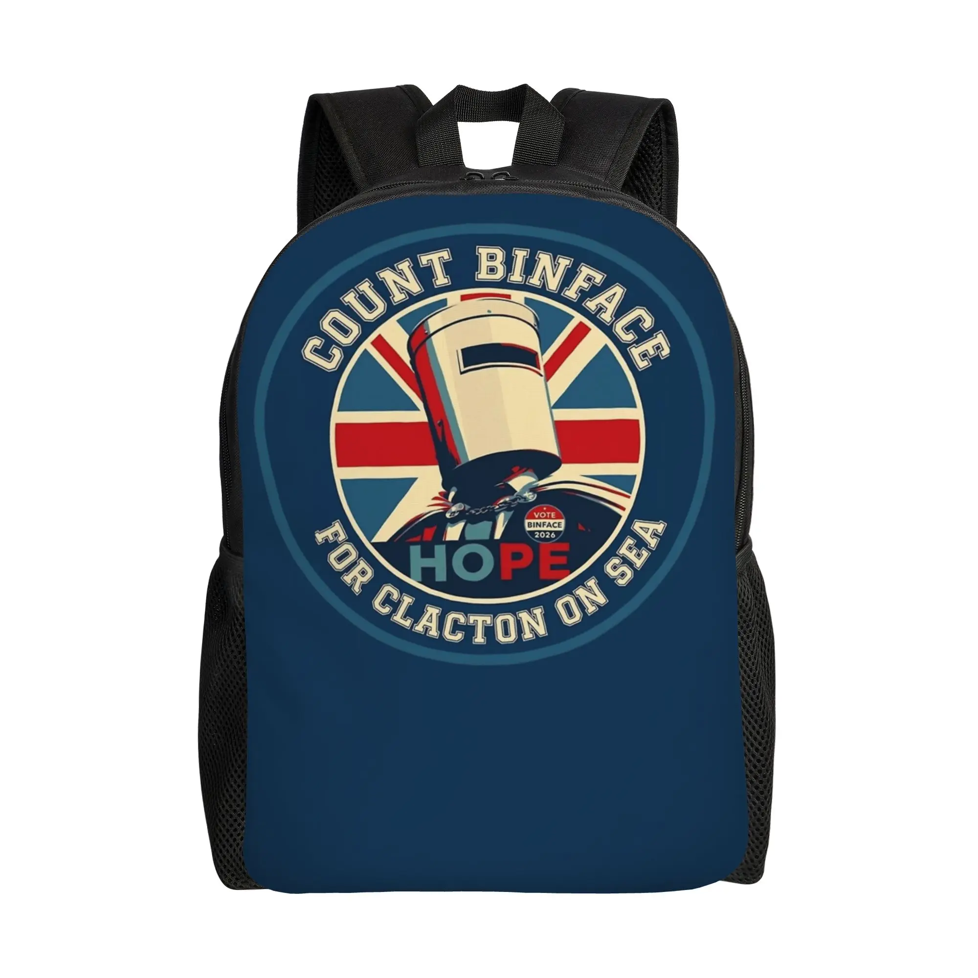 Count Binface,  Vote Binface, Count Binface for Clacton on Sea  Backpack for Men  School Daypack  Laptop Shoulder Bag Sports