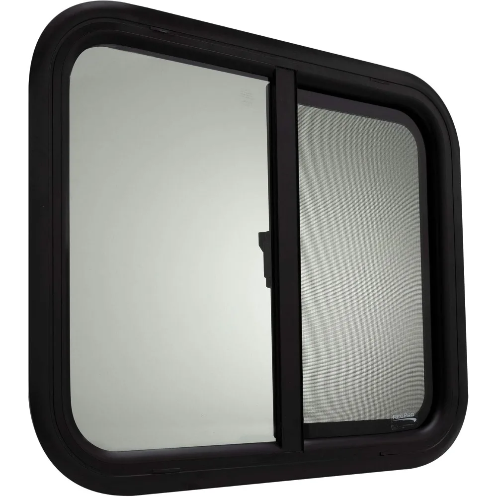 Ventana RV deslizante horizontal de 24 x 20, 1,5 paredes, 2 ventanas, kit de molduras incluido, fabricado en Estados Unidos