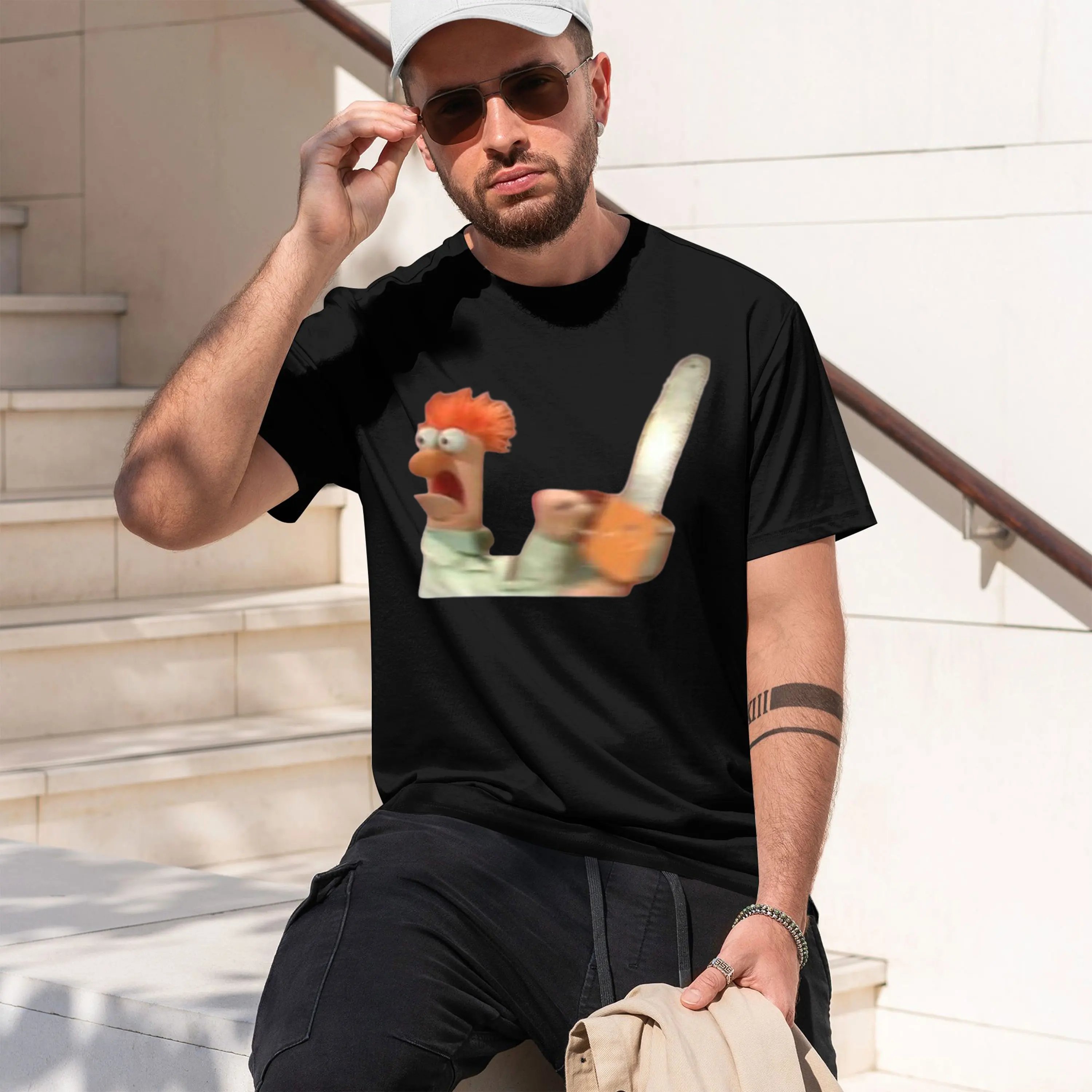 Beaker Sticker 2026 New Model Men’s Short-sleeve crewneck T-Shirt Classic Casual Multiple Colors and Sizes for Daily Wear All-Da