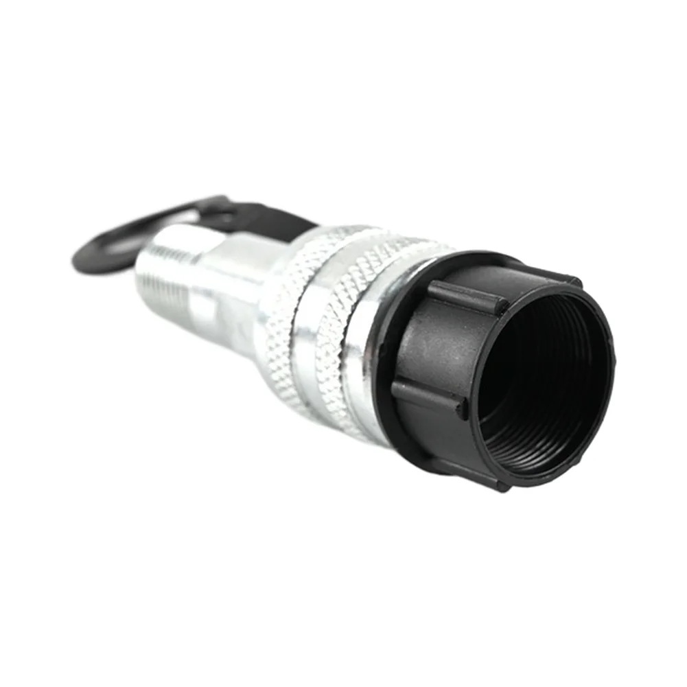 Hydraulic Quick Coupler Connector For M16 1.5 ZG3/8 Thread Silver Aluminum Alloy Jack For Mechanical System Maintenance Hand Too