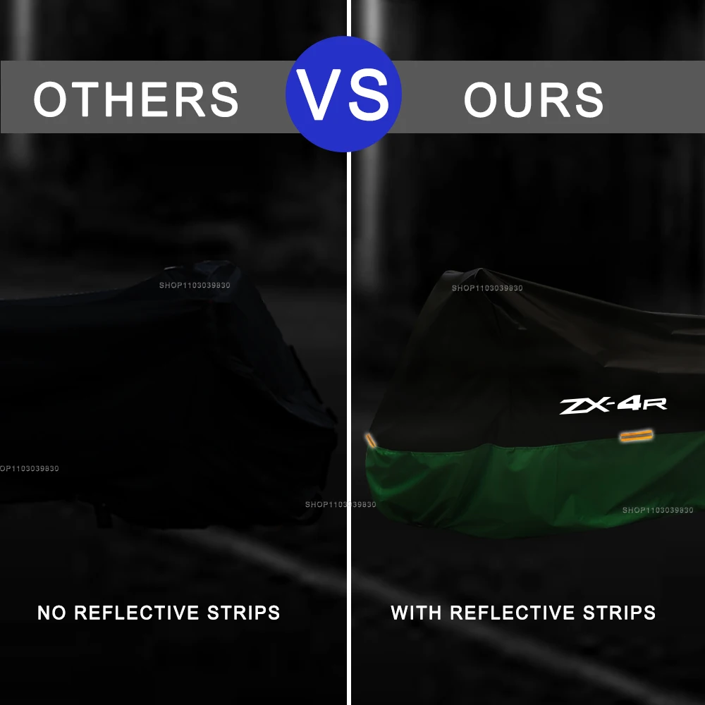 Motorcycle Cover Universal Outdoor Waterproof  Dustproof UV Protector Rain Covers for Ninja ZX-4R ZX4R