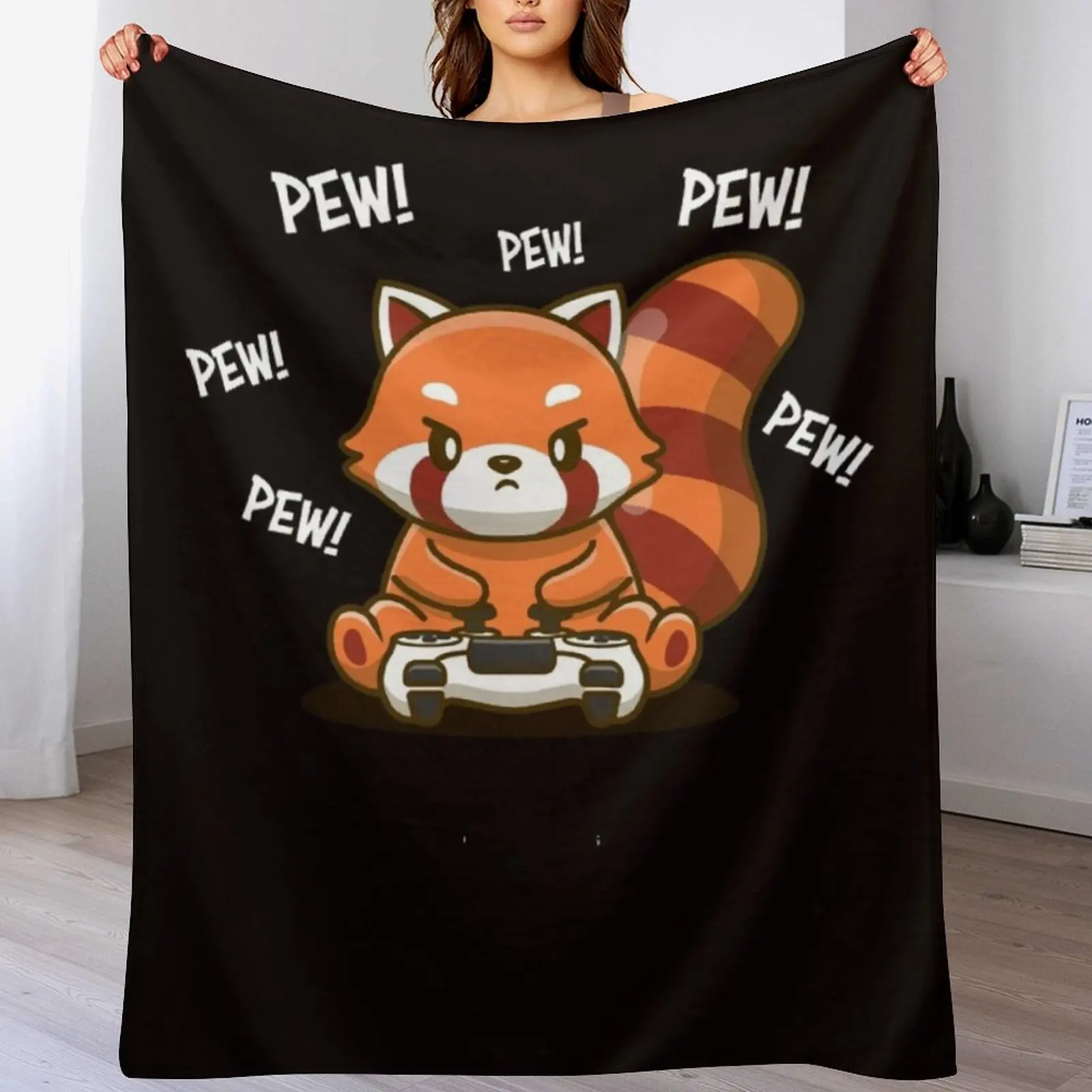 Red Panda Throw Blanket Warm Comfortable Blanket for Office Napping