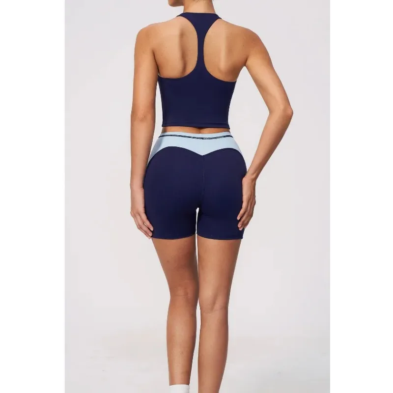 Women's Quick-Dry Breathable Yoga Set Padded Bralette High-Waisted Shorts Fitness Wear for Active Lifestyle