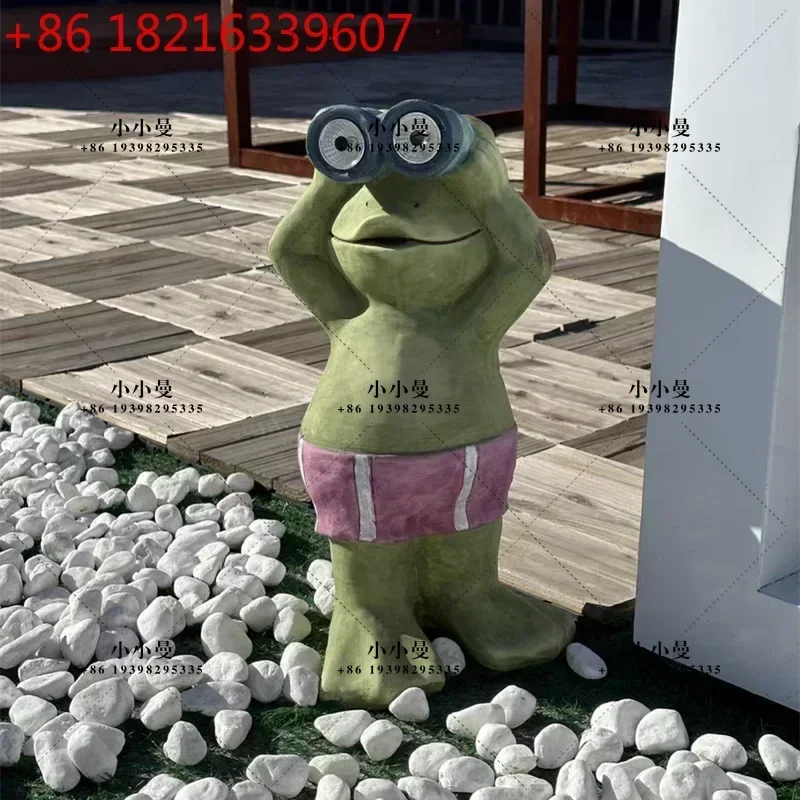 YAO Watch Guard Frog Solar Electronic Night Light Outdoor Garden Garden Floor Decoration