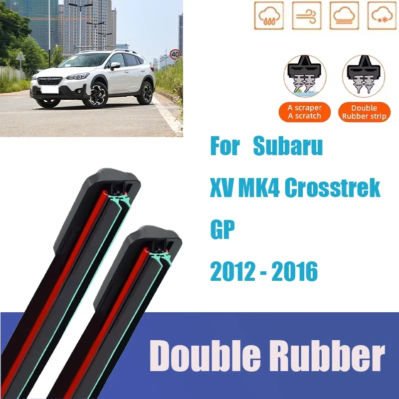 

For Subaru XV MK4 Crosstrek GP 2012 - 2016 Car Front Rear Wiper Blades Rubber Windscreen Wipers Auto Windshield Accessories Mute