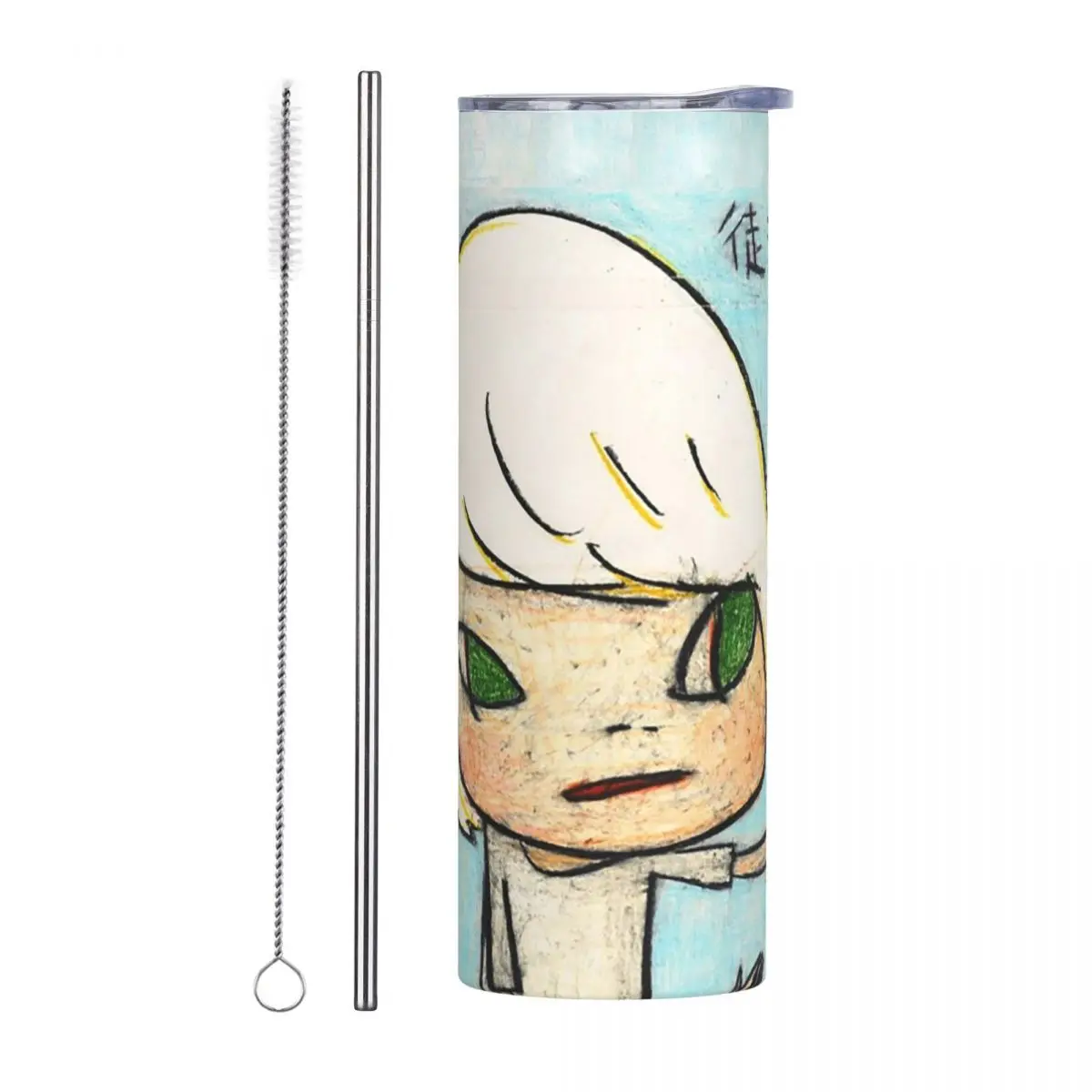 Copy Of Yoshitomo Nara Gypsy Song Stainless Steel Tumbler Vacuum Insulated Mug Thermal Cold Cups Straws With Lid 20oz