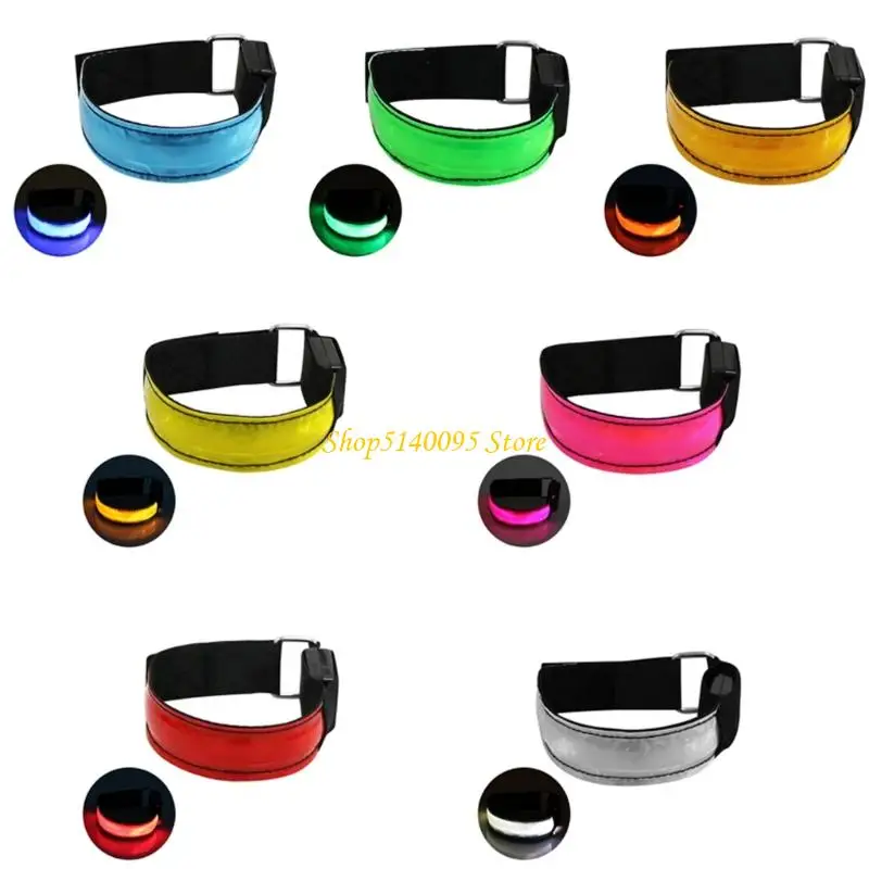 

DXAE High Visibility LED Armband Breathable Glowing Arm Strap For Adult Children Sport Night Event Improve Motion Safety