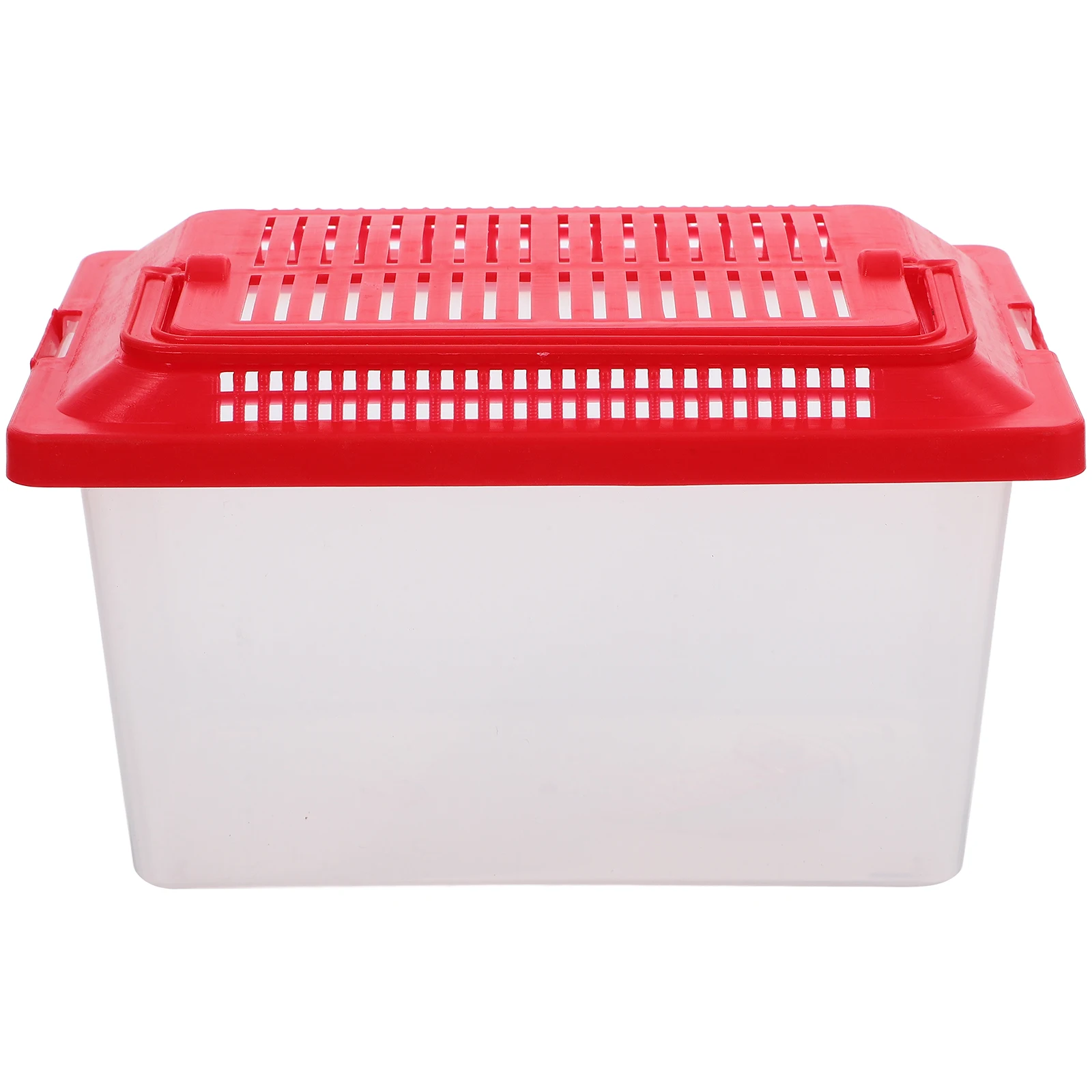 Pet Transport Box Plastic Aquarium Handheld Fish Tank Cage Accessories Hamster Travel Small Turtle Carrier Transparent Reptile