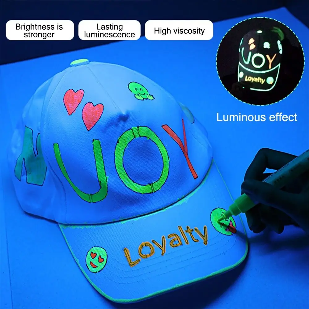 Colorful Luminous Pen Hand Painting DIY Glowing in the Dark Marker Pen Creative Student Personalized Luminous Graffiti