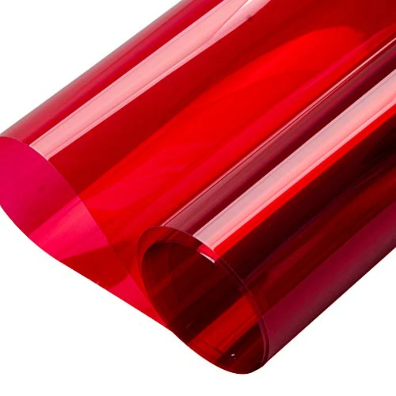 Red Clear Decorative Window Film Static Cling Heat Insulation UV Protector DIY Christmas Sticker for Home Decoration