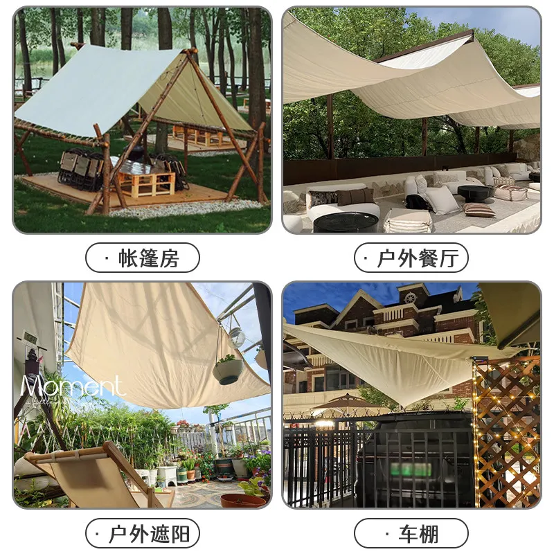UV Block Heat Insulated Waterproof Outdoor Sun Shade Cloth Awning Cover for Patio Balcony Camping