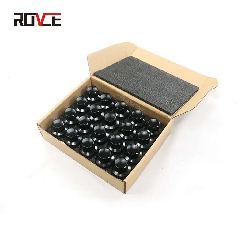 ROVCE 21mm Car Wheel Nut Caps Protection Anti-Rust Tire Screw Caps Nut For Range Rover Sport/Vogue/Evoque/Discovery 5 /Defender