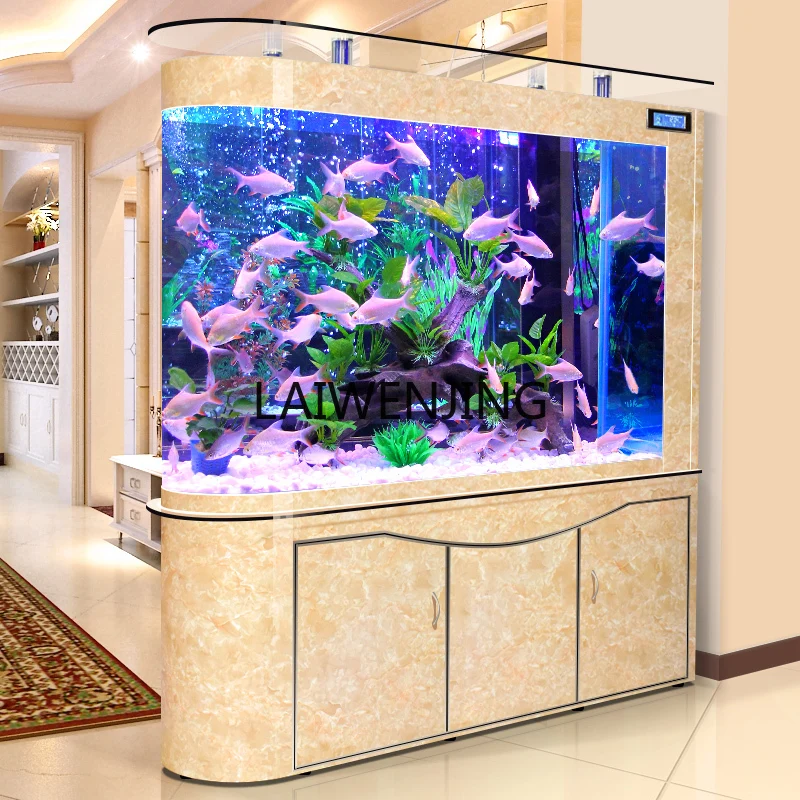 HLZ aquarium living room ecological glass household large, medium and small entrance floor screen