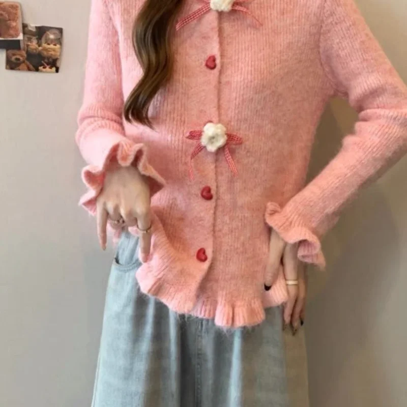 

Autumn and Winter Detachable Knitted Cardigan Loose New Style Knitted Sweater Top Versatile Sweater All Match Outerwear Top