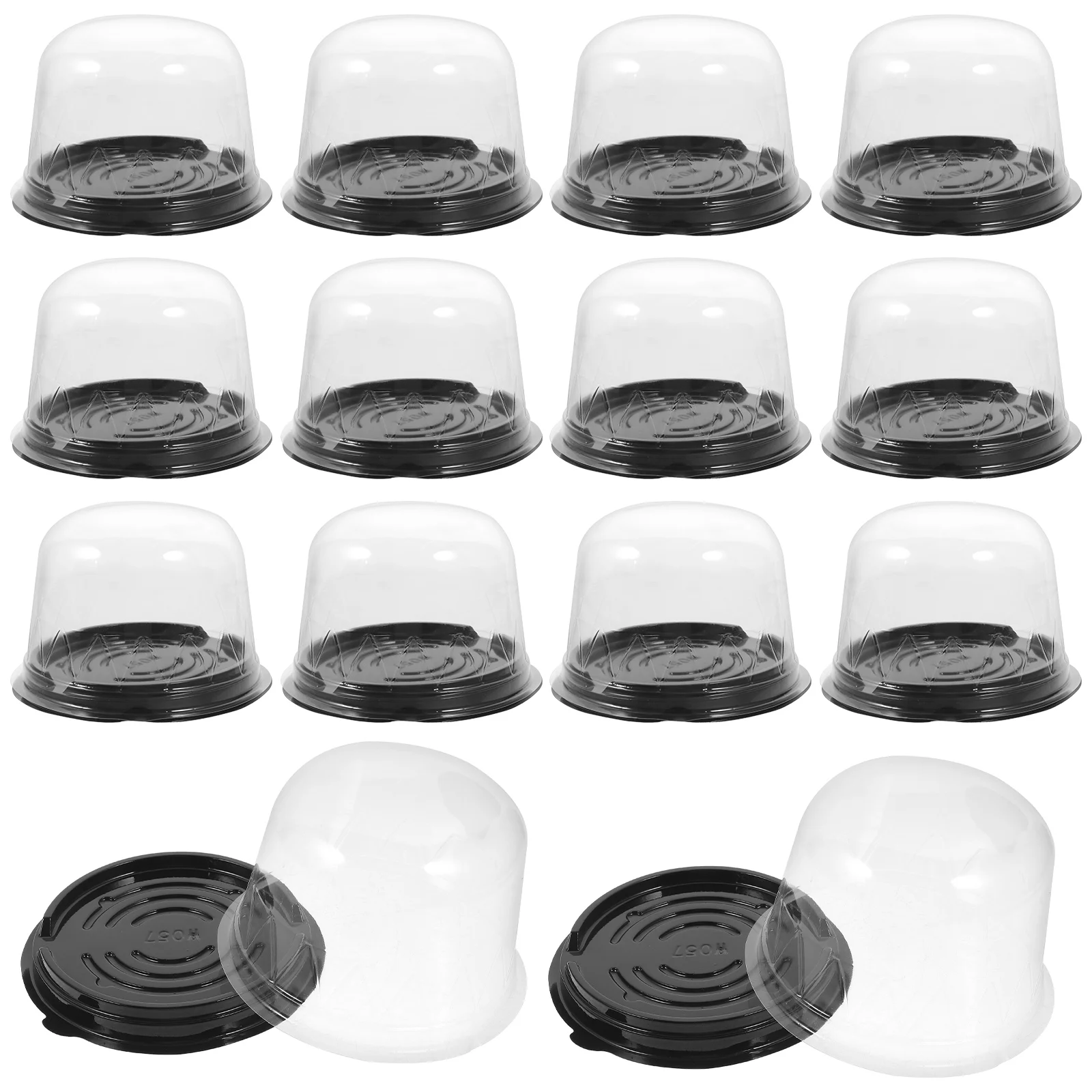 

50 Pcs Cake Box Clear Dessert Containers 3 Inch Plastic Delicatessen Boxes Transparent Carrier Baking Packaging Party Favor Food