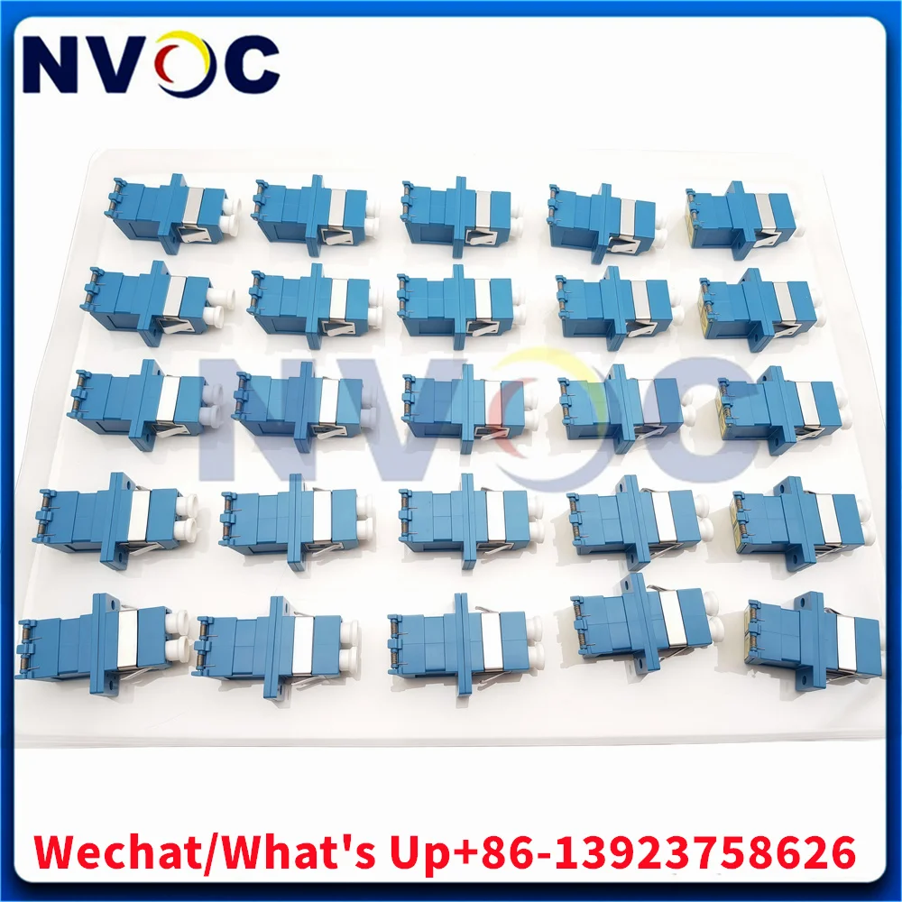 LC SM Duplex Auto Shutter High Quality Durable Fiber Optic Adapter,LC UPC SM Blue Single Mode Duplex Fibre Flange Adaptor