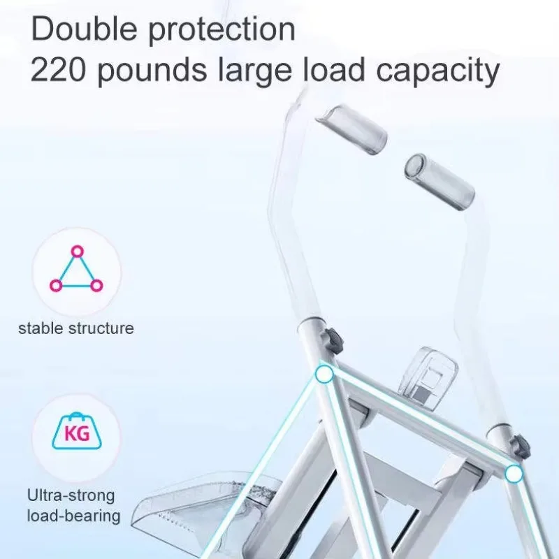 

Foldable Steel ABS Height-Adjustable Stepper with LCD Display Handles Vertical Climbing Cardio Machine for Home Office Workouts