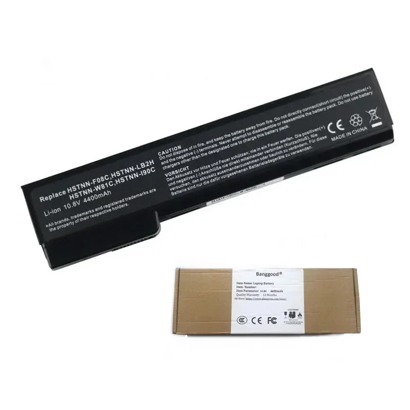 Banggood 4400mAh HSTNN-F08C LB2H W81C QK642AA Laptop Battery for HP EliteBook 8460p 8470p 8560p 8460w 8470w ProBook 6460b 6470b