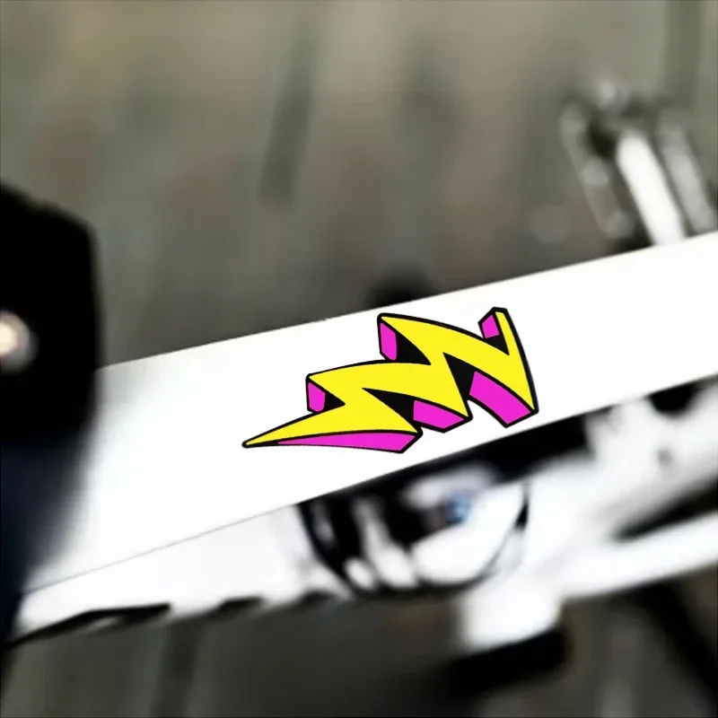 1PC "Trendy Driver Car Sticker, Neon Lightning Design Decal, Distinctive Accessory for Enthusiasts, Stylish Car Decor"