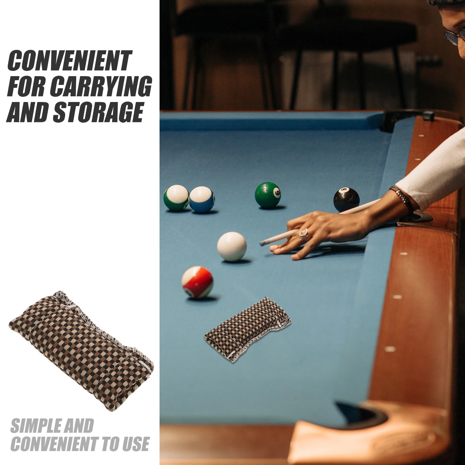 Cue Cleaning Cloth Smooth Performance Polishing Function Portable Size Billiard Pole Cleaner Wipe for Snooker