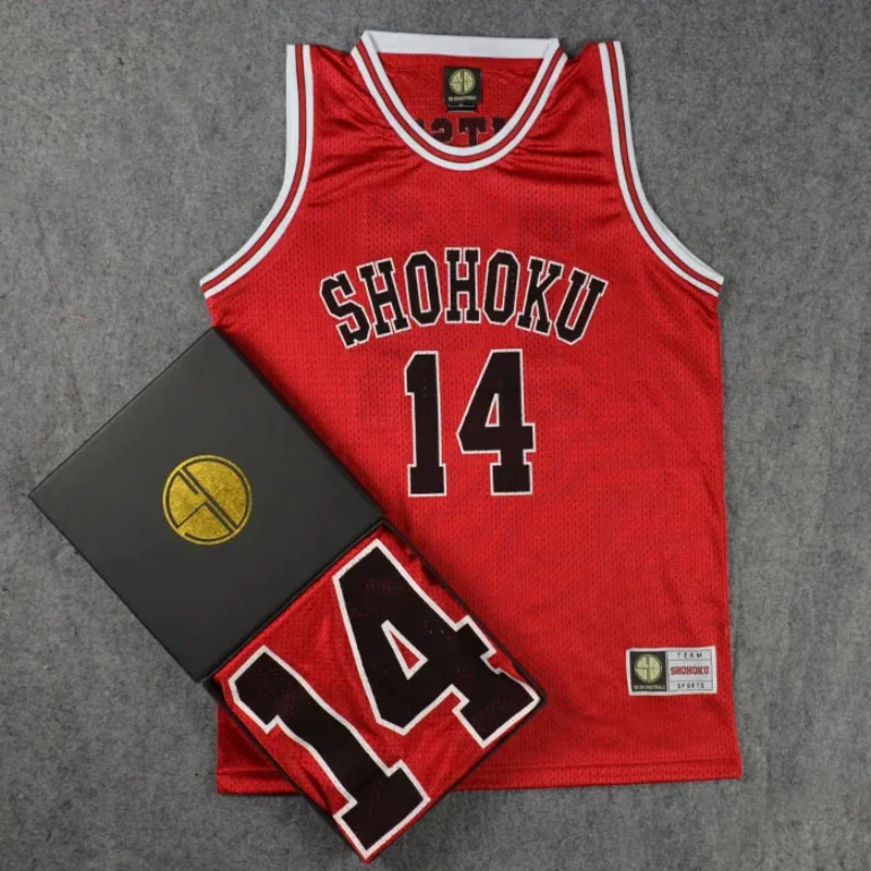 Adults SLAM DUNK SHOHOKU Cosplay Basketball Jersey Tops for Men Boy NO.14 Hisashi Mitsui Cosplay Costumes Training Vest JS4279