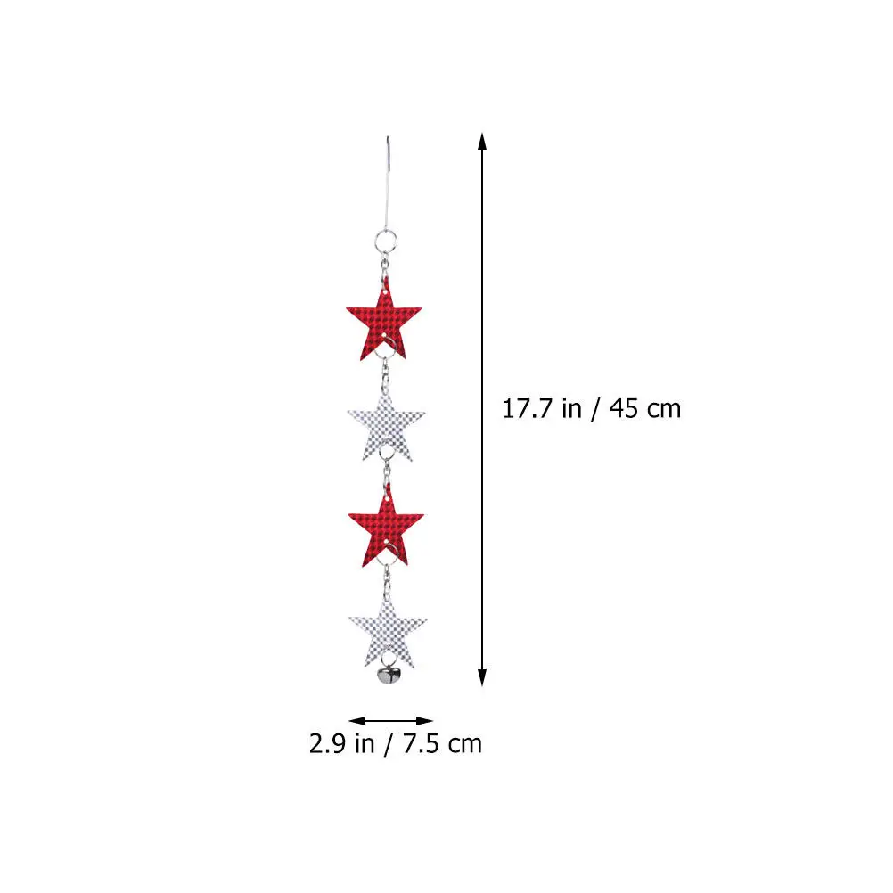 4Pcs Premium Reflective Star Pendants Bird Scare Devices Garden Decor Outdoor Bird Expel Tools All-Season Storm-Resistant
