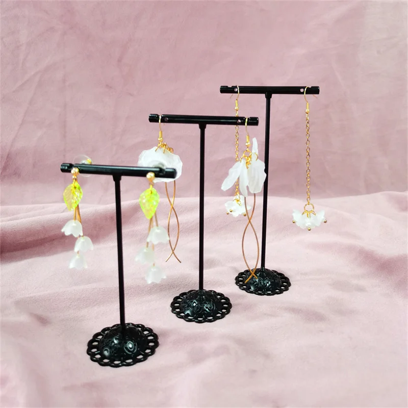 Mini Metal Earring Stand Three-Piece Earring Storage Stand Jewelry Stand Necklace Stand Counter Jewelry Display Stand