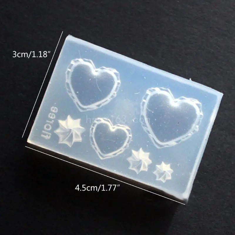 Flower for Cat Heart Template Acrylic Gel Tools Resin Silicone Mold Jewelry Maki