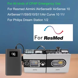 DC 12V 24V 20000mAh CPAP Battery Pack Backup For Resmed Airsense 10 Aircurve 10 S9 S11 Breath Machine PD 100W CPAP Power Bank