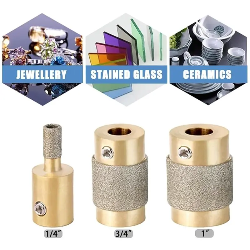 GOOD-4 Piece Diamondgrinder Bit Set For Stained Glass Stained Glass Tools For Inland & Most Glass Grinders