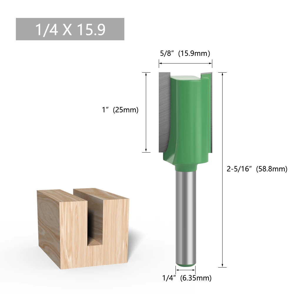 LAVIE Fräser 6mm 1/4 Schaft Hartmetall Gerade für Holznutfräsen für DIY & Professionelle Holzbearbeitung – Detail 17