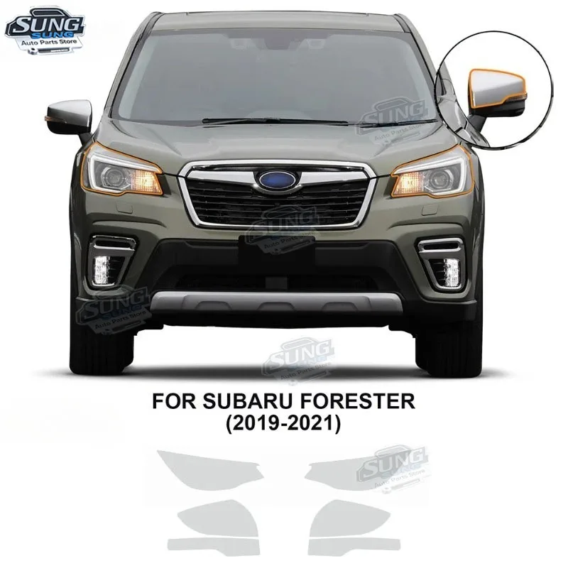 

For Subaru Forester 2019 2020 2021 Headlight Film Paint Protection Film Transparent Black Bra PPF Anti Scratch Pre Cut Covers