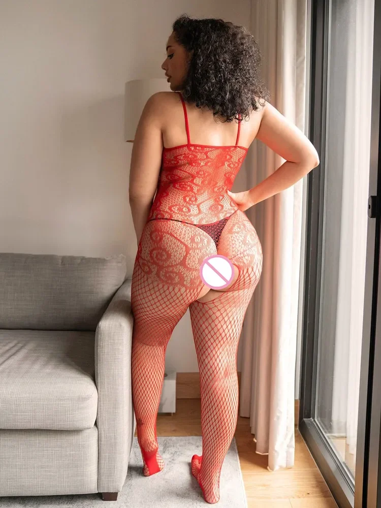 قطعة واحدة Crotchless بوديستوكينج للجنس شبكة المثيرة زي شفاف ملابس داخلية ضيقة جاذبية بذلة ملابس داخلية بيبي دول ساخنة