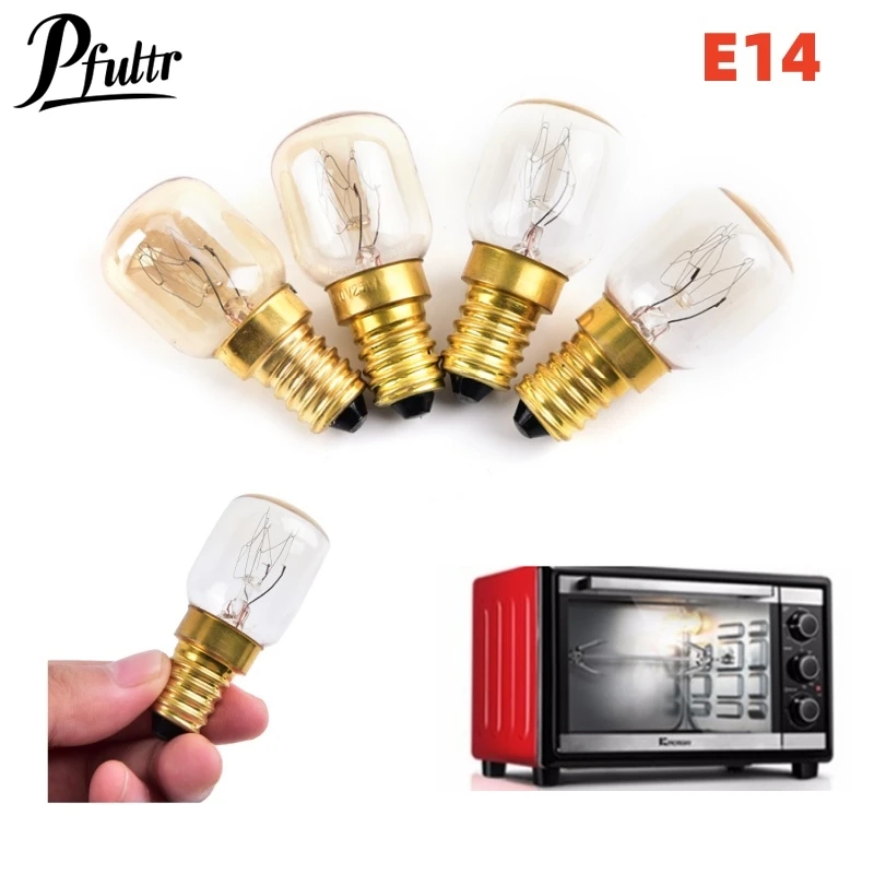 1Pcs 15W/25W Household Oven Bulbs E14 Warm White Oven Cooker Bulb Lamp Heat Resistant Light Bread Machine Bulb 220-230V 300°C