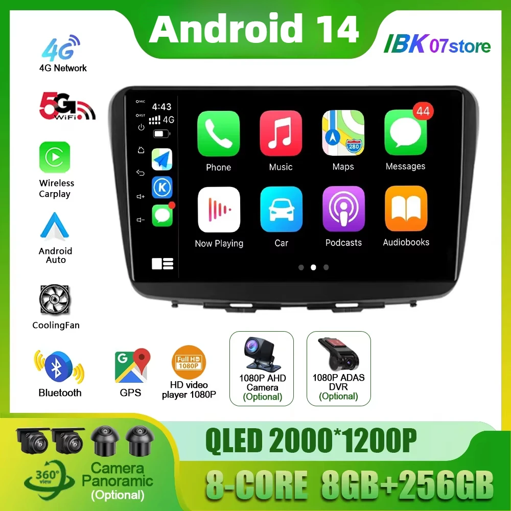 

Android 14 For Suzuki Baleno 2 2015-2022 Car Radio Multimedia 4G GPS Wireless Bluetooth Carplay Touch Screen Navigation