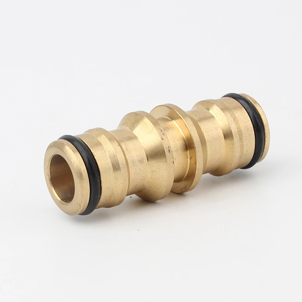 2-way Hose Connector 1/2 Inch Brass Nipple For Repairing Extension Connection Water Pipe Washing Cars Garden/farm Irrigation