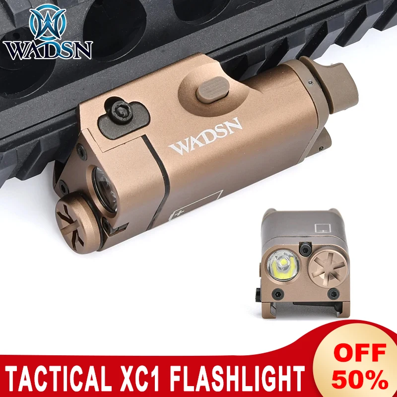 

WADSN Tactical Airsoft Surefir XC1 Flashlight MINI LED Weapon Scout Hunting Gun Light Fit 20MM Picatinny Rail Glock 17 18C G19