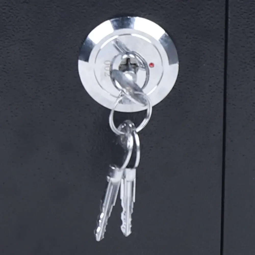 صندوق أمان صغير آمن ومفتاح من الحديد الصلب القوي الاحترافي والمتين للمجوهرات المنزلية والمكتبية باللون الأسود