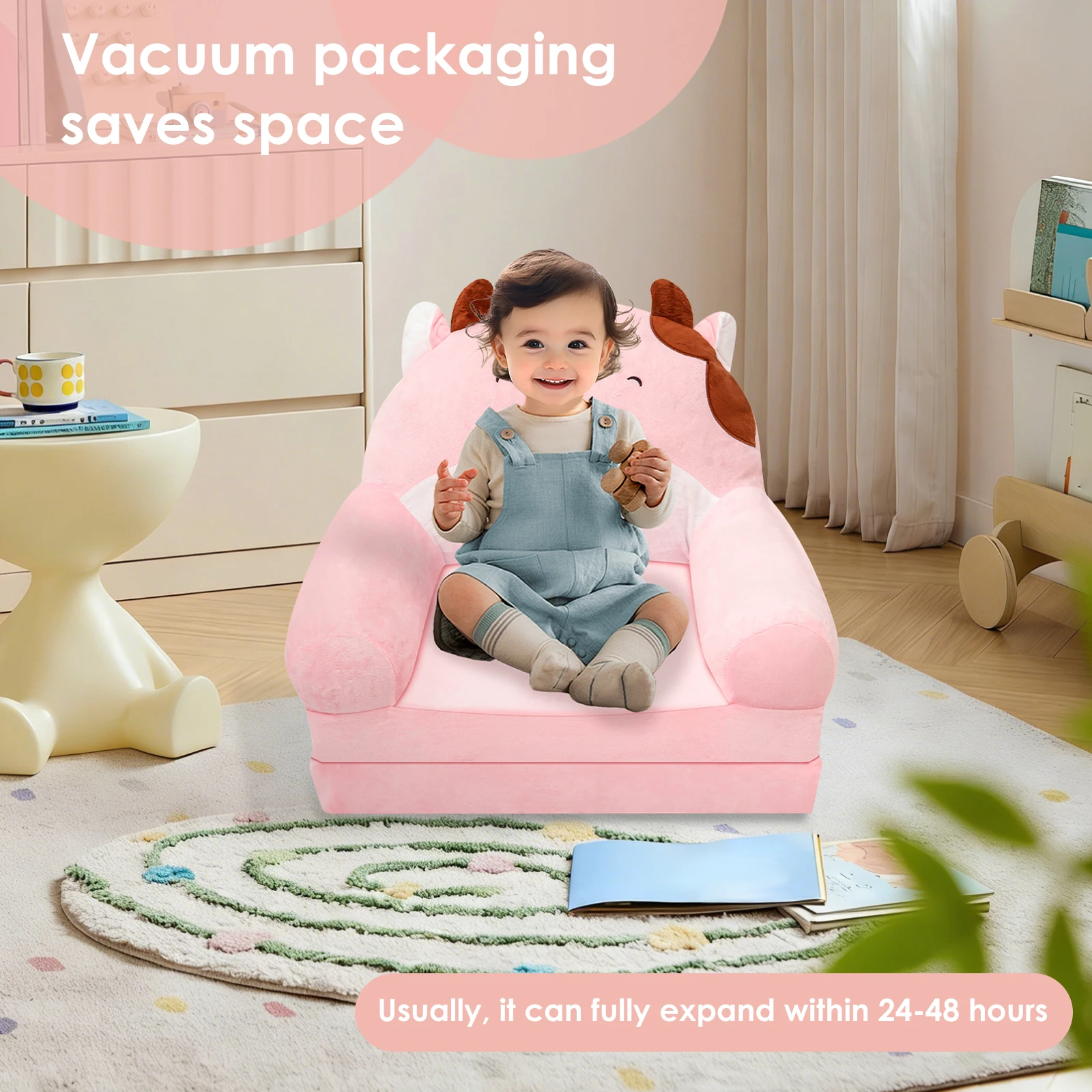 Foldable Kids Sofa Cartoon Bab - Baby Nursery Chair review and price