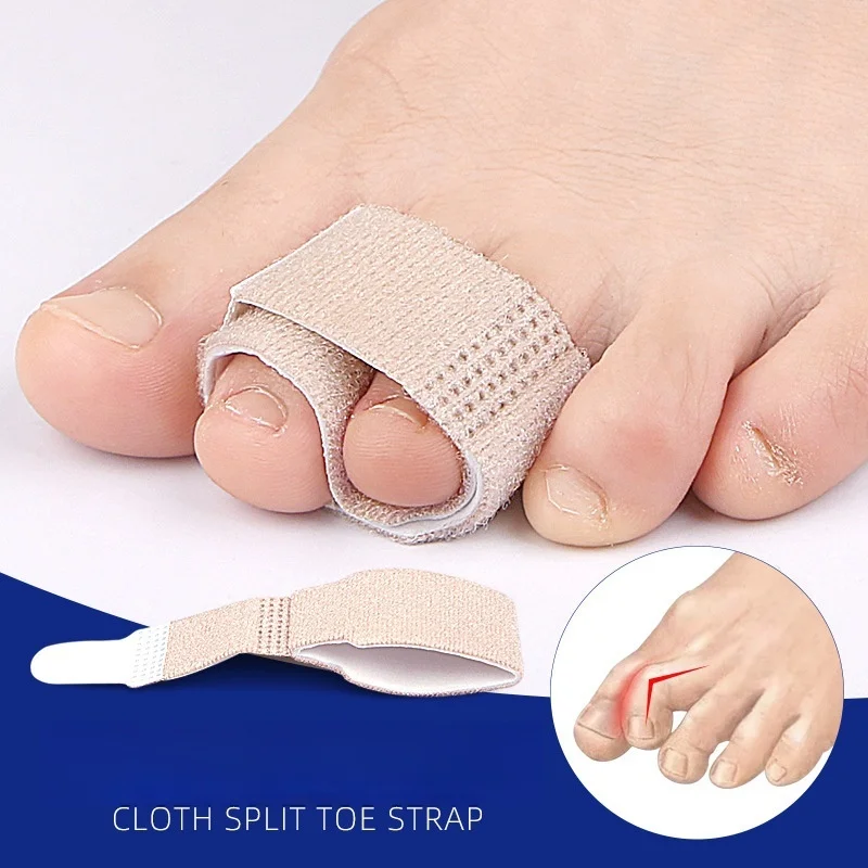 1pc/2pcsToe Separator Hallux Valgus Corrector Day and Night Use for Men and Women Elastic Band Middle Toe Stretcher