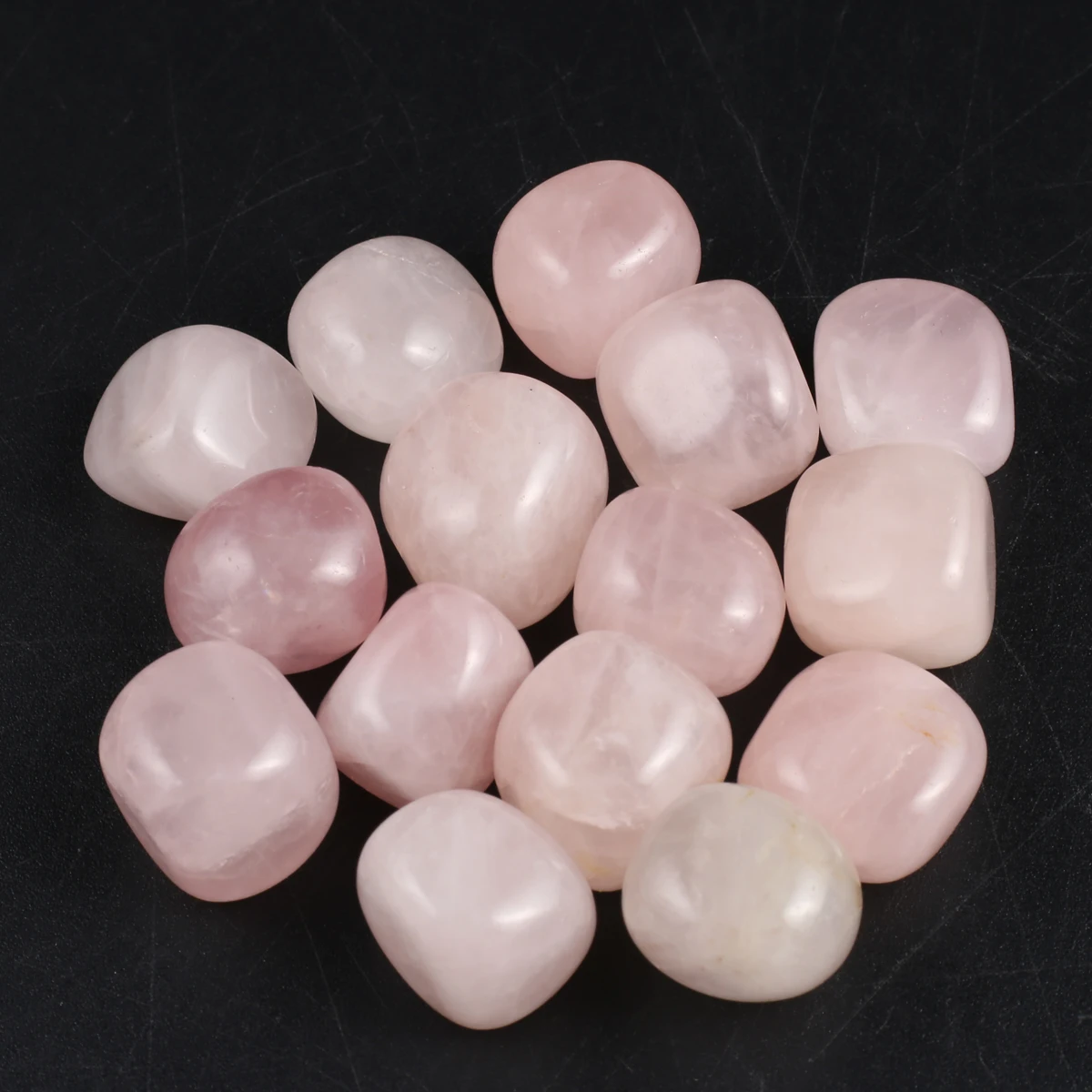 10pcs/lot Natural Polished Rose Quartz Crystal Tumbled Gravel Stone Tumbled Healing Crystal Stones for DIY Crafts Specimen