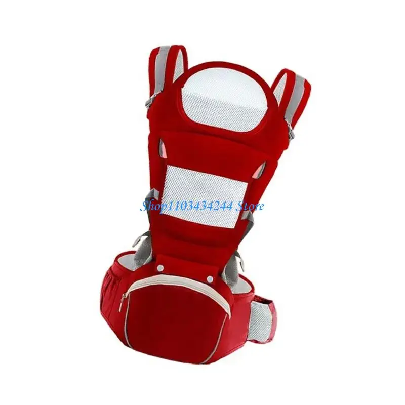 สายรัดอุ้มเด็กมีสไตล์มีสายสะพายไหล่ที่สะดวกสบายพร้อมส่วนรองรับสะโพกสำหรับทารกแรกเกิดถึงเด็กวัยหัดเดินที่กระตือรือร้น