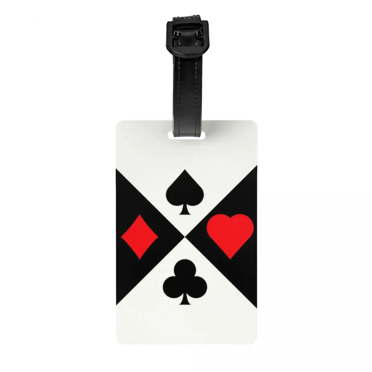 Custom Poker Four Suits Luggage Tags Custom Card Game Players Baggage Tags Privacy Cover ID Label