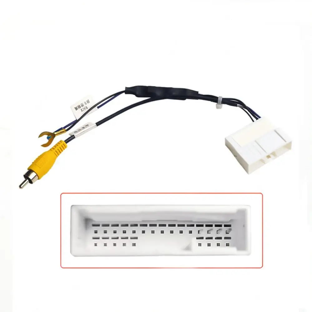 Car Rearview Camera Connection Adapter Cable For Toyota Camry Fortuner 24Pin Harness Wire Reverse Video Input Plug Tool