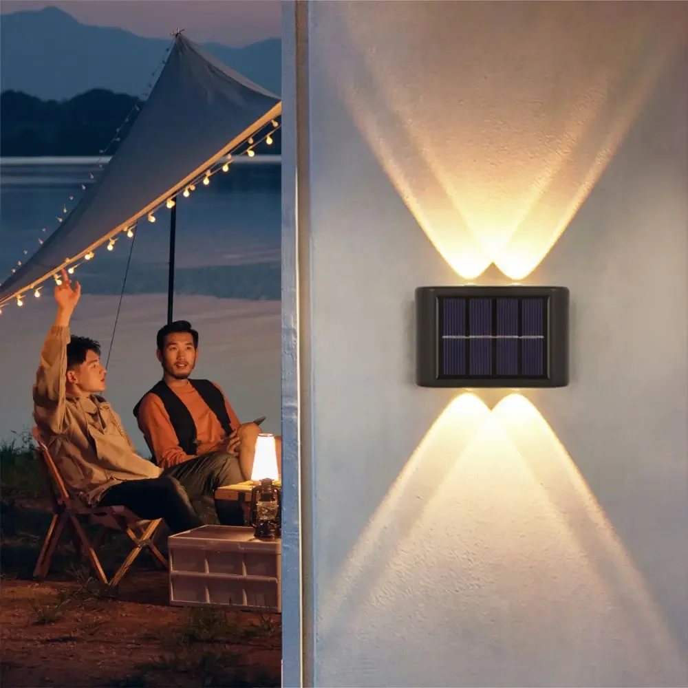 Solar Wall Lamp Outdoor Waterproof Up And Down Luminous Lighting