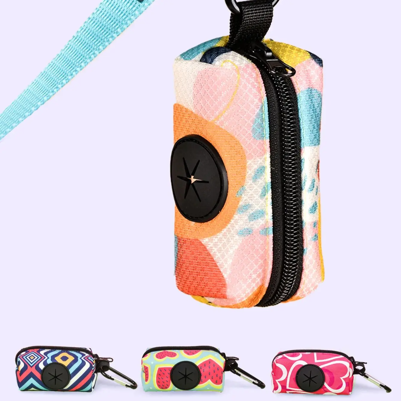 Suporte para sacos de cocô de cachorro com design elegante para limpeza rápida (sem coleira e saco de lixo) - 1 unidade/2 unidades